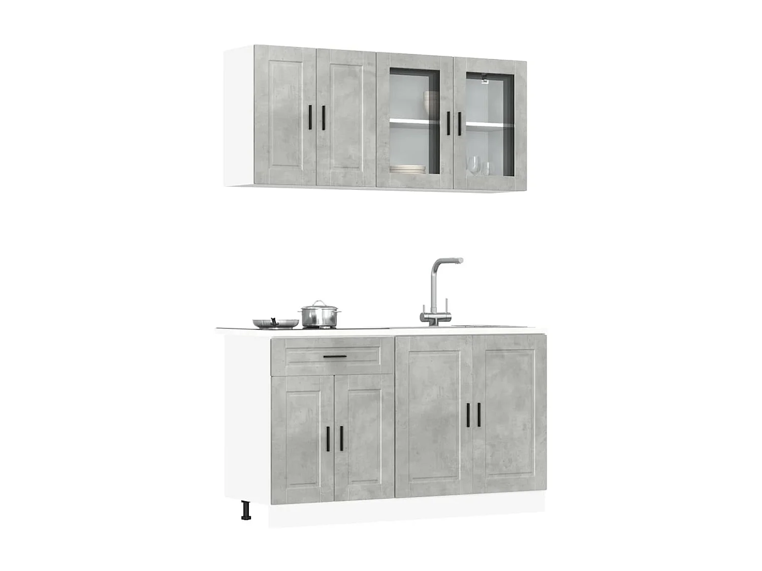 Ensemble d'armoires de cuisine 4 pcs Kalmar bois d'ingénierie