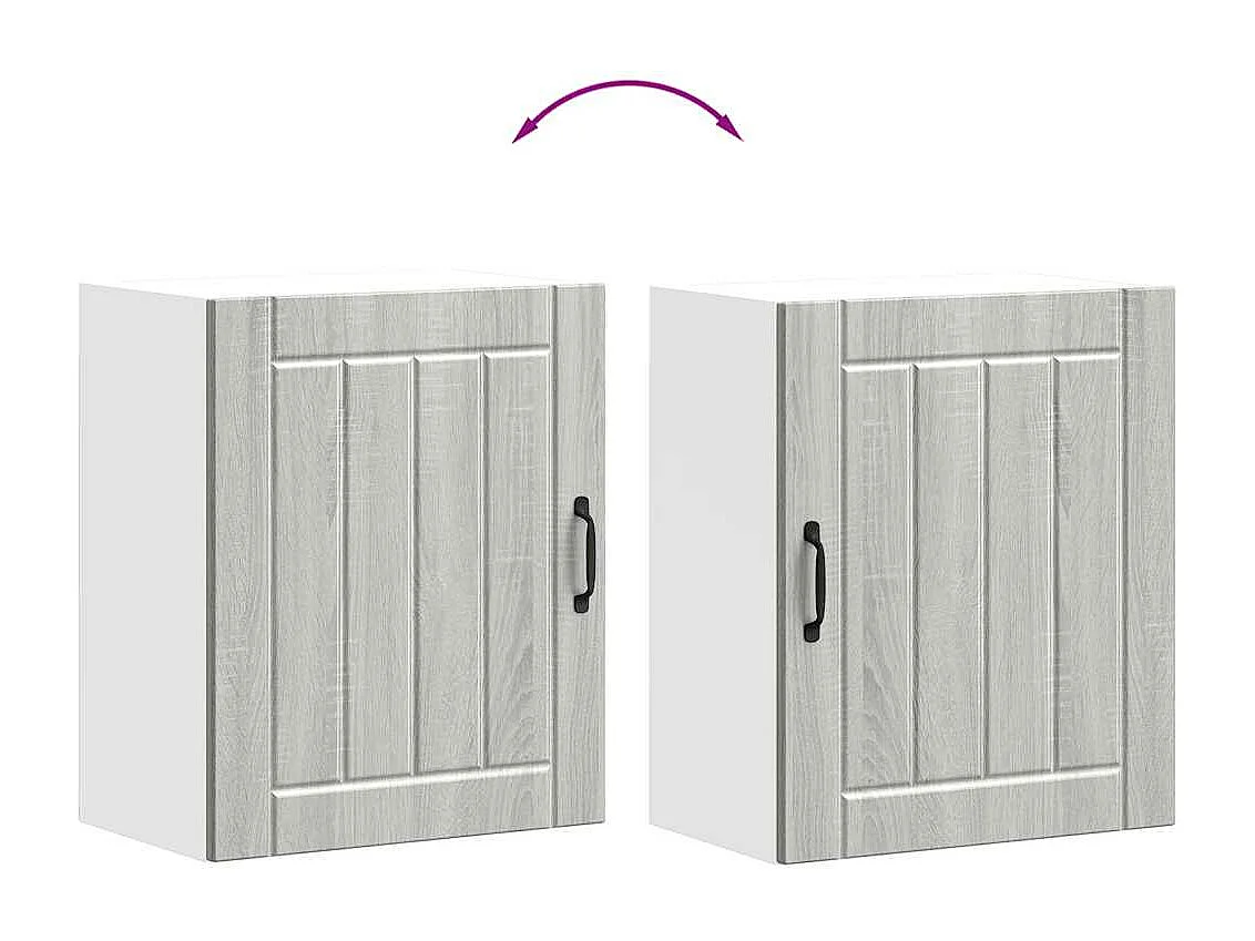 Armoire murale de cuisine Lucca sonoma gris bois ingénierie