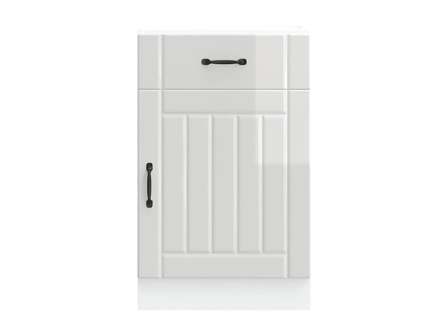 Armoire de cuisine Lucca blanc brillant bois ingénierie