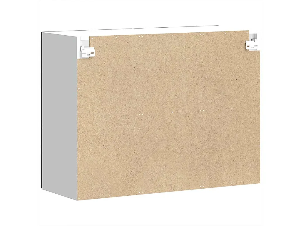 Armoire murale de cuisine avec porte en verre Porto noir