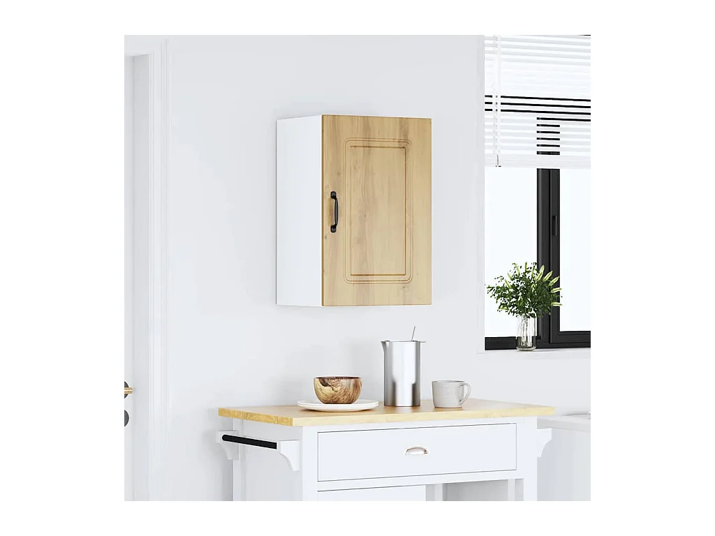 Armoire murale cuisine Kalmar chêne artisanal bois d'ingénierie