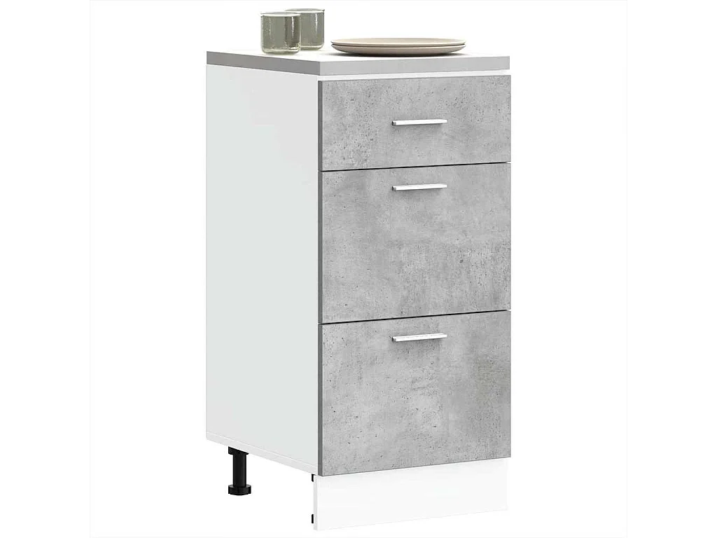 Armoire de plancher gris 40x46x81,5 cm bois d'ingénierie