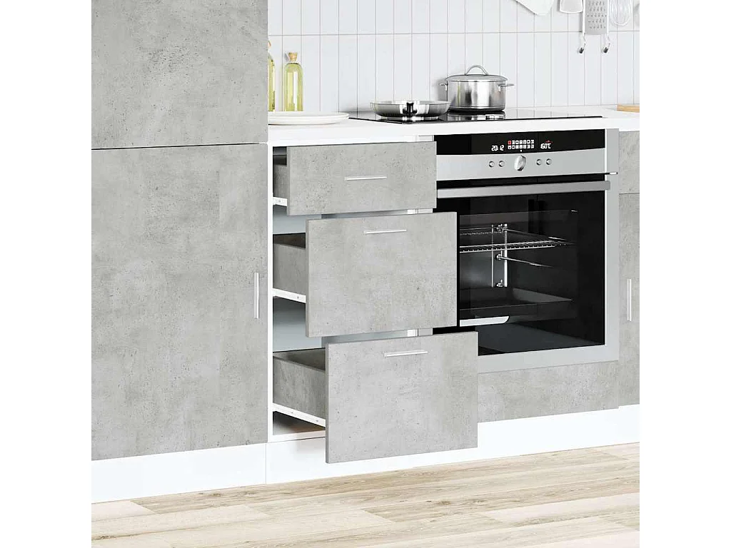 Armoire de plancher gris 40x46x81,5 cm bois d'ingénierie