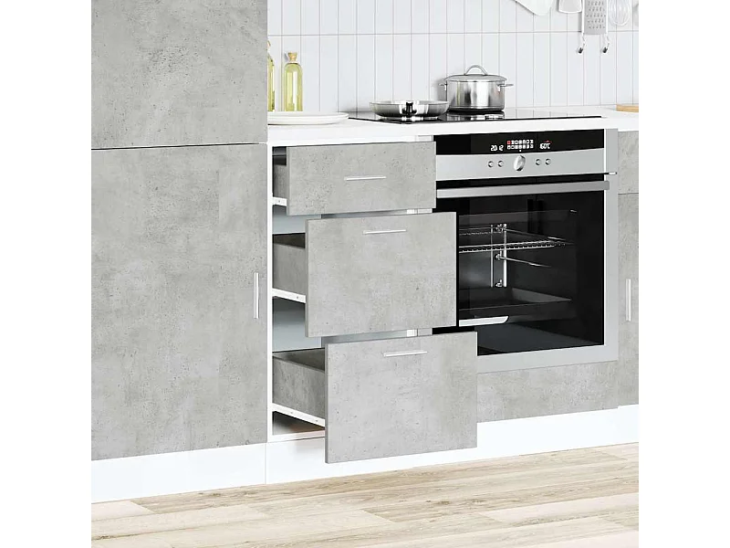 Armoire de plancher gris 40x46x81,5 cm bois d'ingénierie