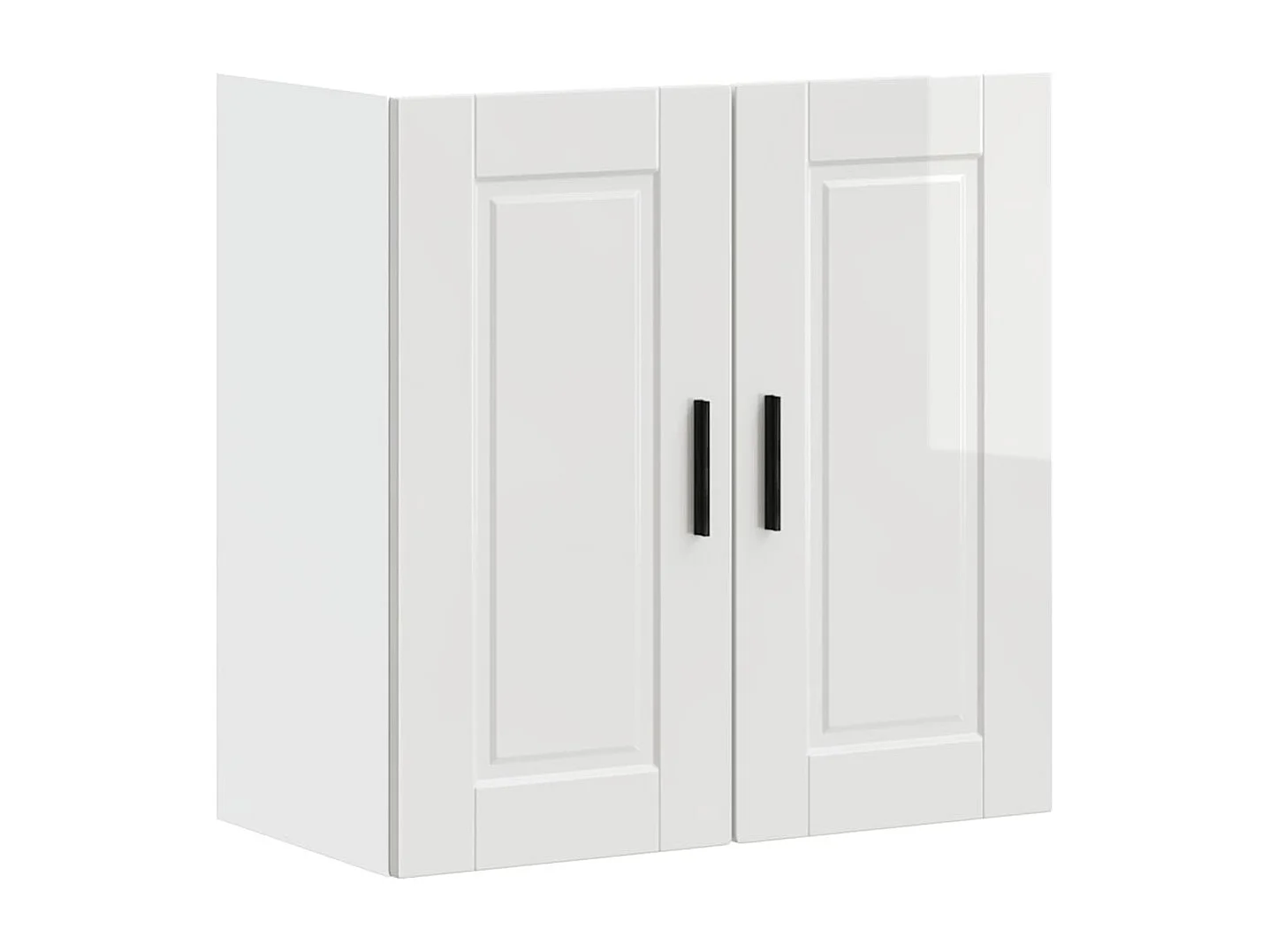 Armoire murale de cuisine Porto blanc brillant bois ingénierie
