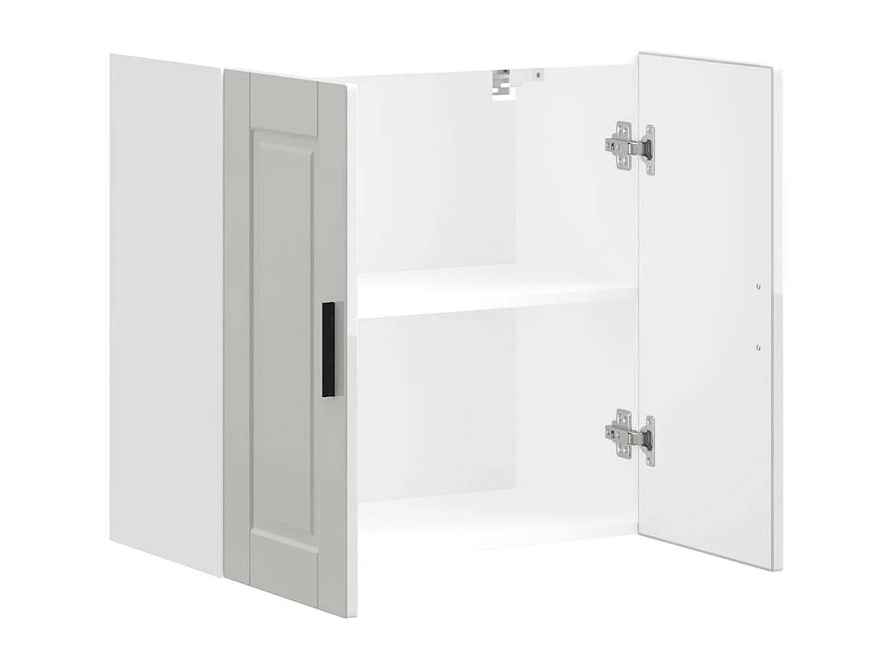 Armoire murale de cuisine Porto blanc brillant bois ingénierie