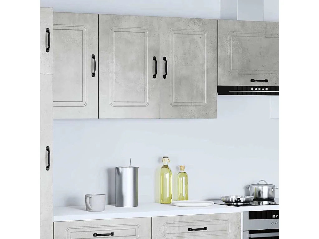 Mobile da cucina Kalmar in cemento grigio legno ingegnerizzato