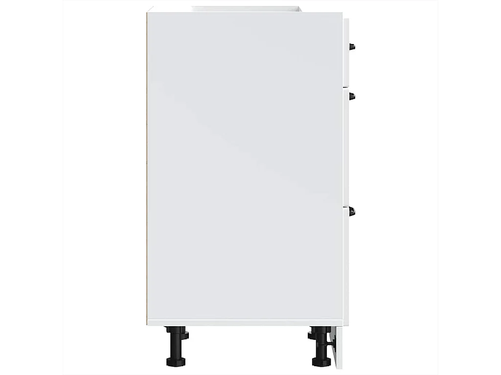 Gabinete de cocina de madera de ingeniería blanca Lucca