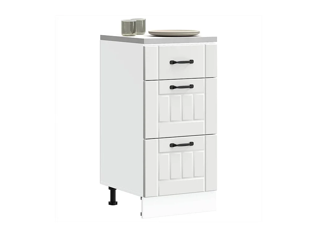 Mobile da cucina in legno ingegnerizzato bianco Lucca
