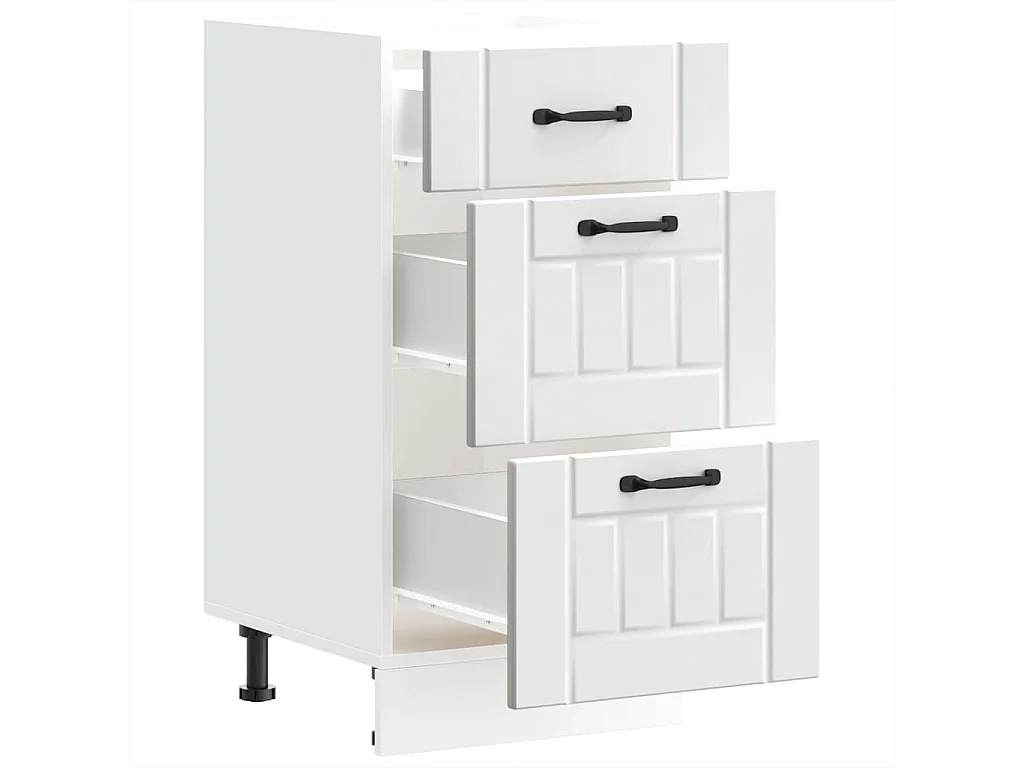 Armoire de cuisine Lucca blanc bois d'ingénierie