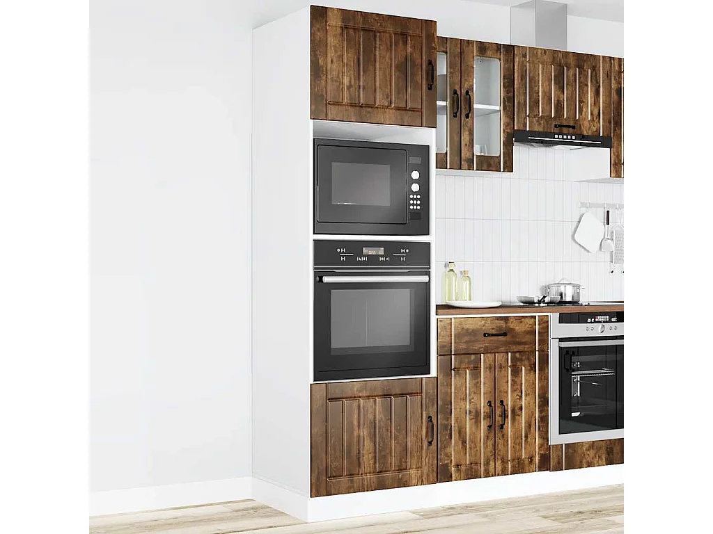 Armadietti per forno 2 pz. Kalmar rovere affumicato legno ingegnerizzato