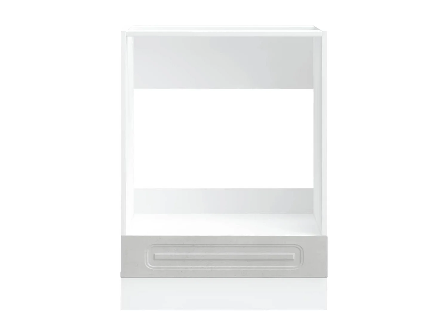 Armoire à four Kalmar gris béton bois d'ingénierie