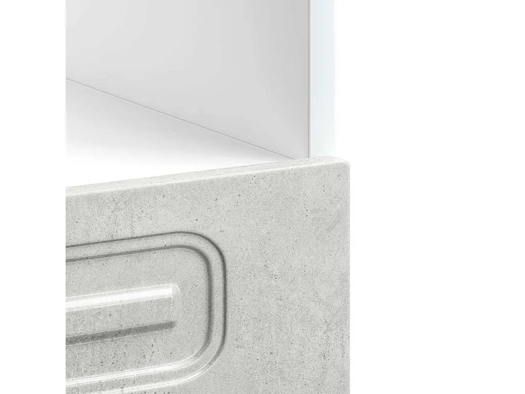 Armoire à four Kalmar gris béton bois d'ingénierie