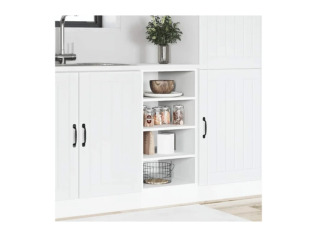 Armoire de plancher blanc 40x44,5x81,5 cm bois d'ingénierie