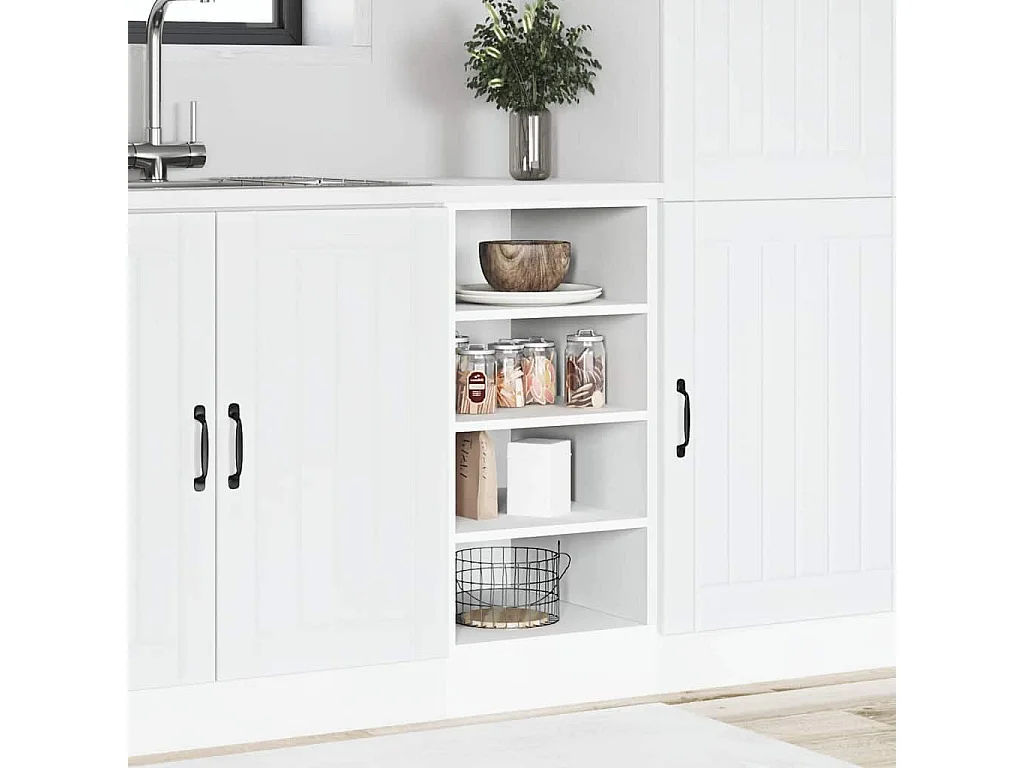 Armoire de plancher blanc 40x44,5x81,5 cm bois d'ingénierie