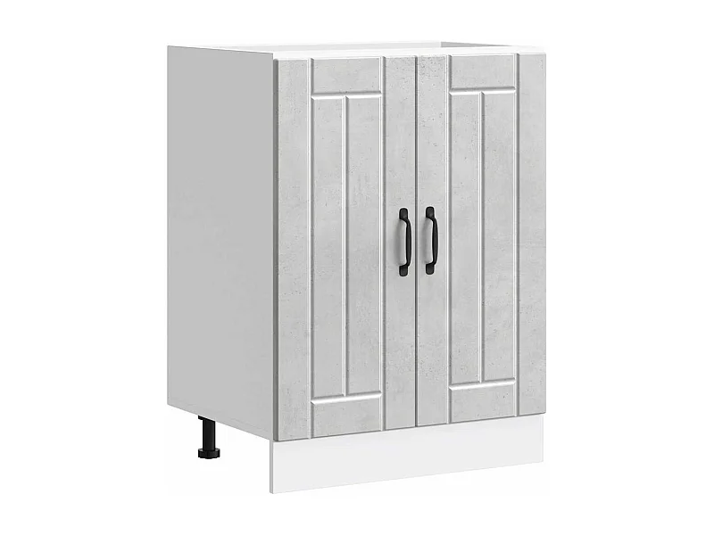 Meuble de base de lavabo Lucca gris béton bois ingénierie