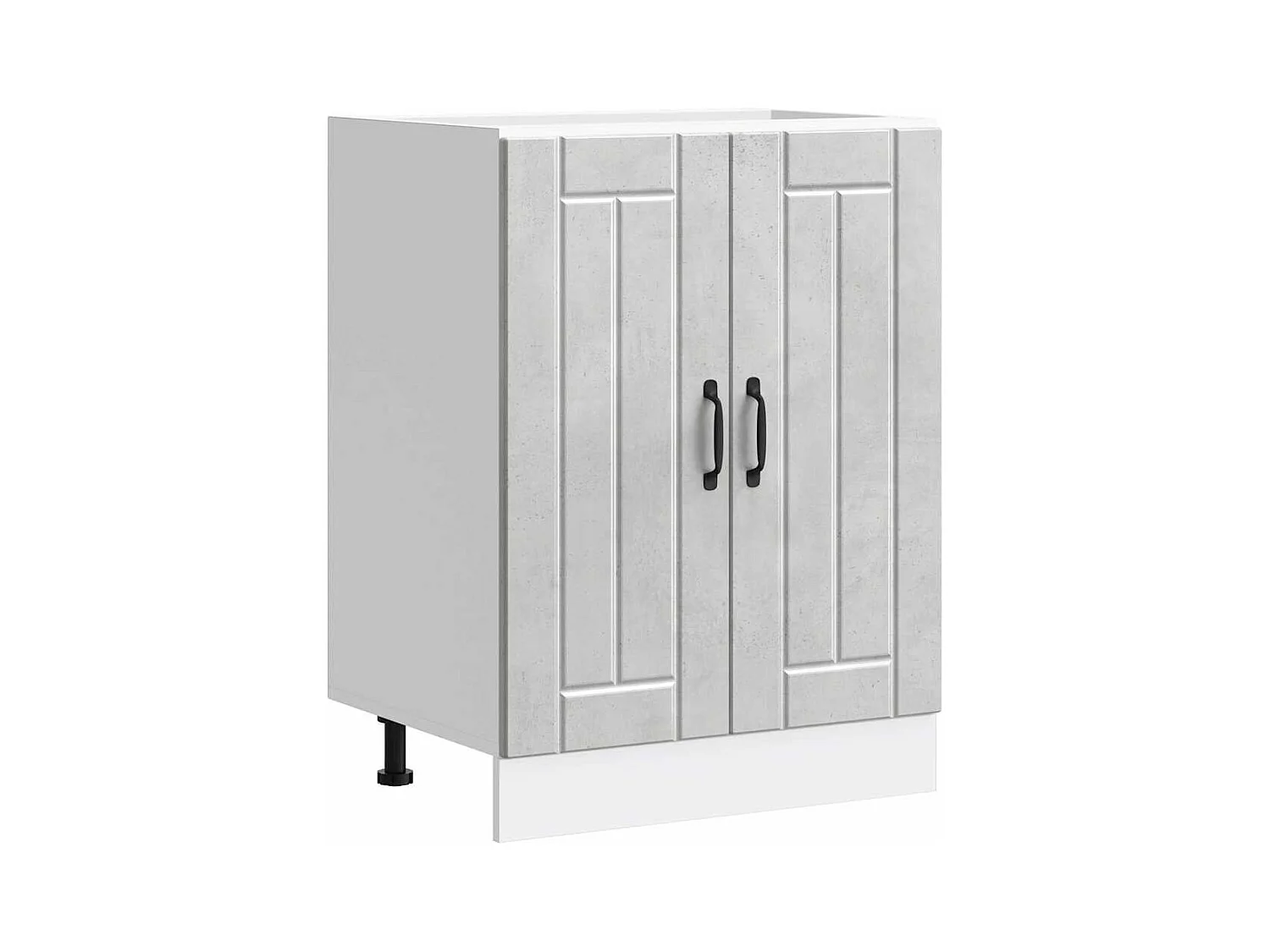 Meuble de base de lavabo Lucca gris béton bois ingénierie