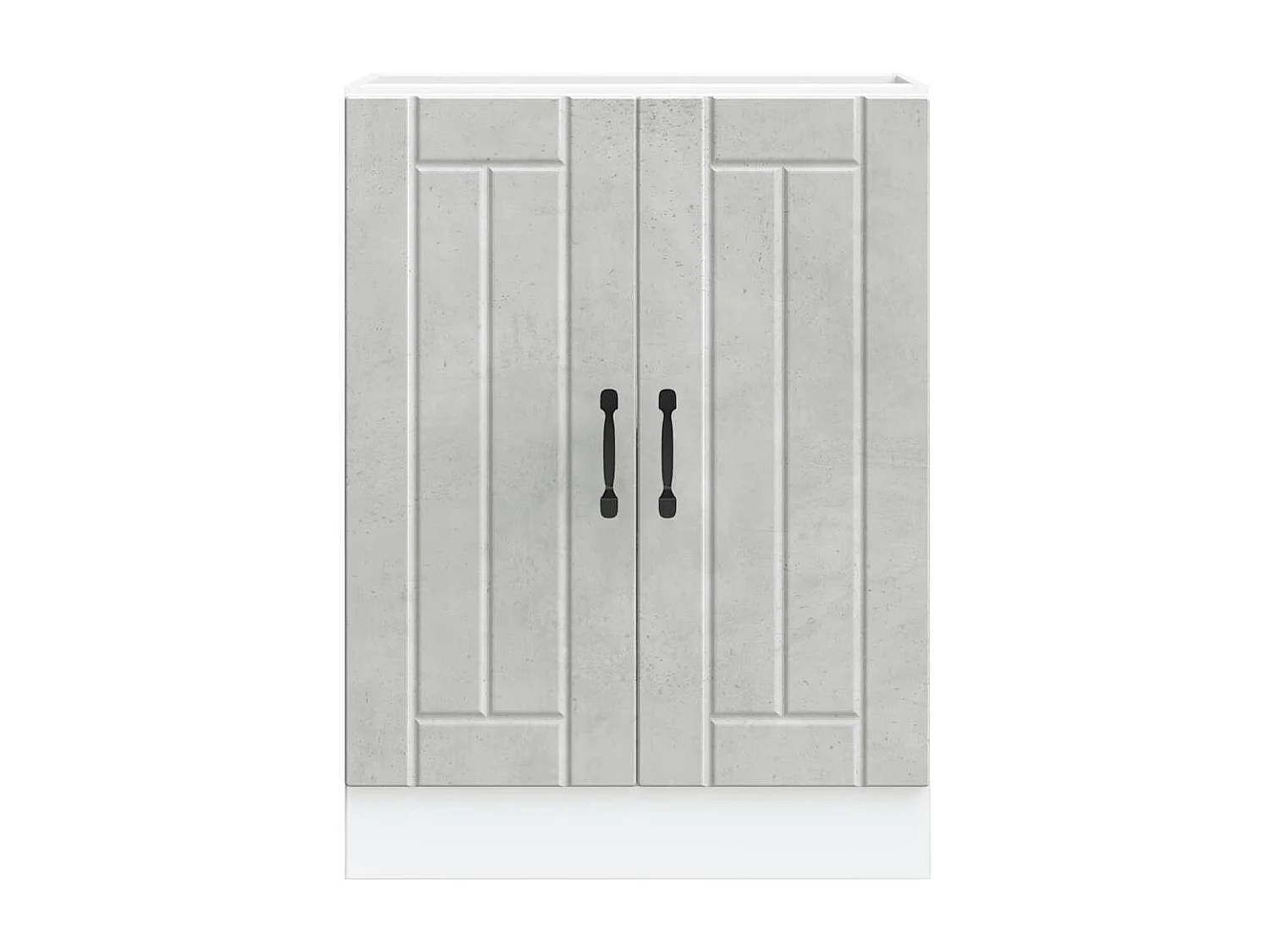 Meuble de base de lavabo Lucca gris béton bois ingénierie