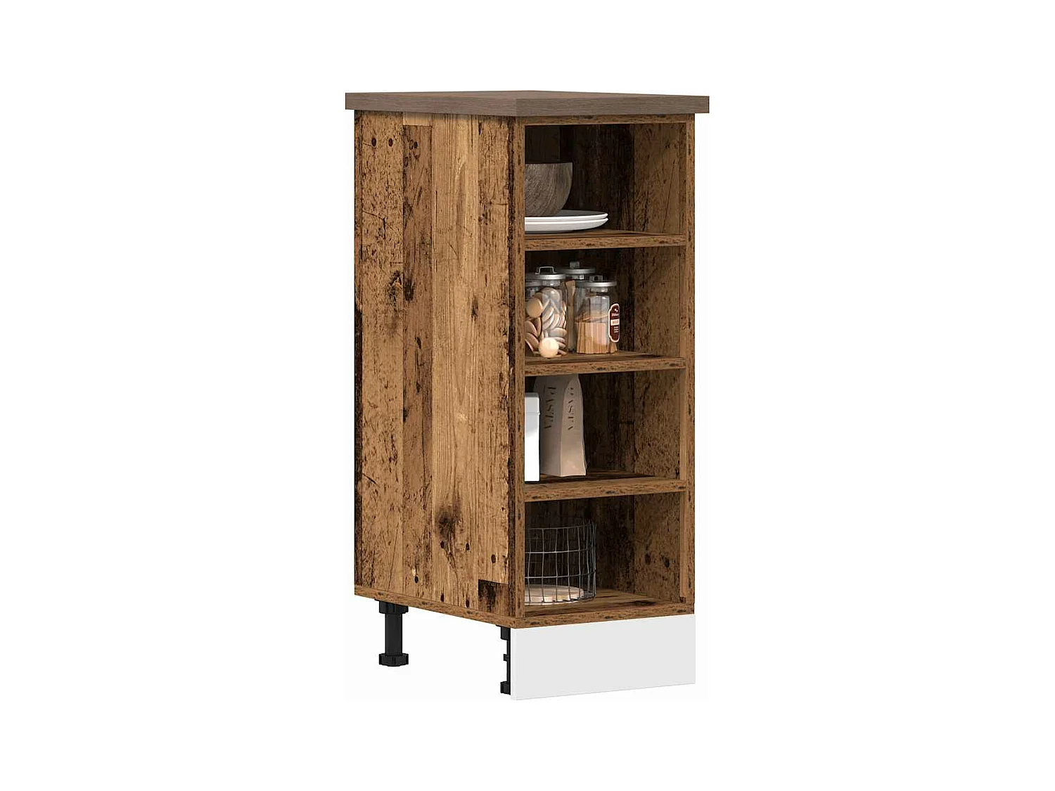 Armoire de plancher vieux bois 30x44,5x81,5cm bois d'ingénierie