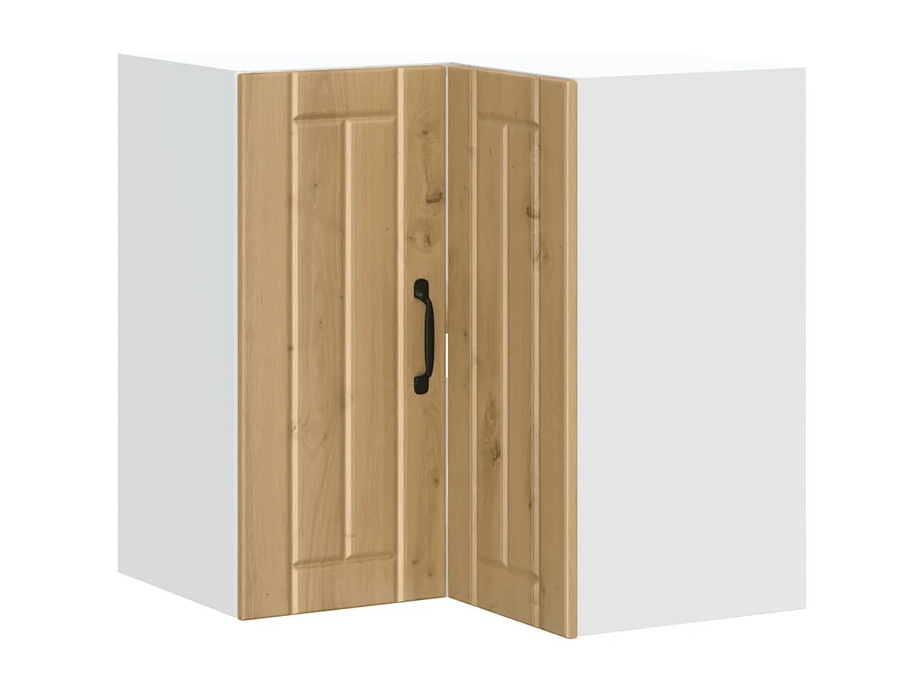 Armoire d'angle murale de cuisine Lucca chêne artisanal