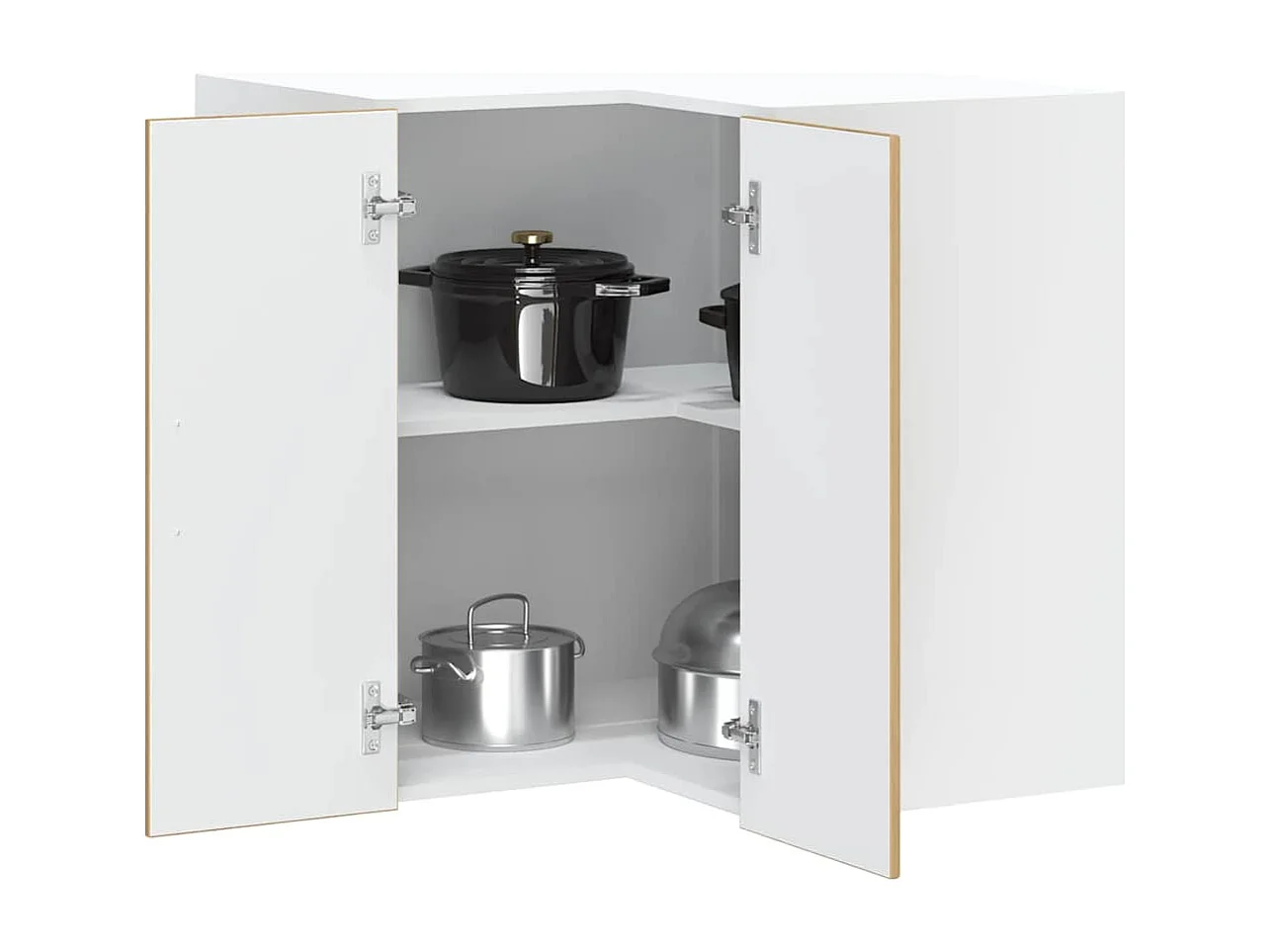 Armoire d'angle murale de cuisine Lucca chêne artisanal