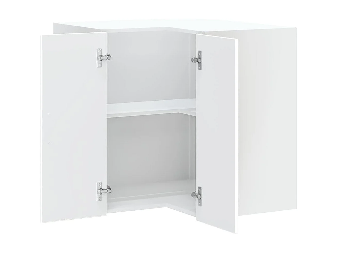 Armoire d'angle murale de cuisine Porto blanc bois d'ingénierie
