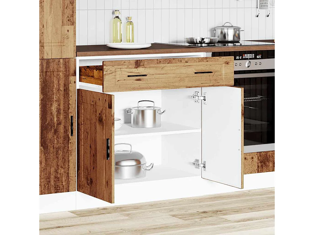 Armoire de cuisine Porto vieux bois bois d'ingénierie