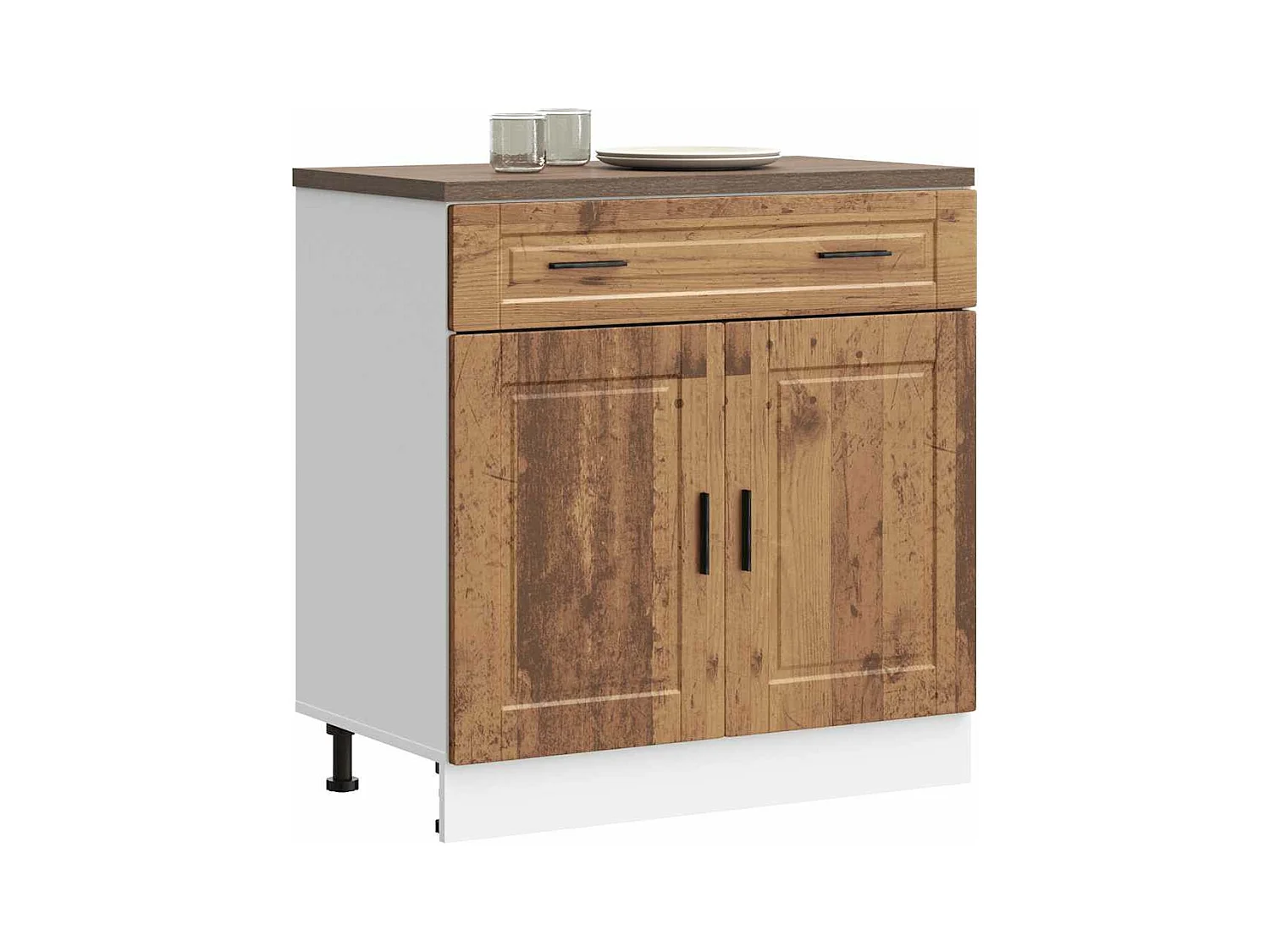 Armoire de cuisine Porto vieux bois bois d'ingénierie