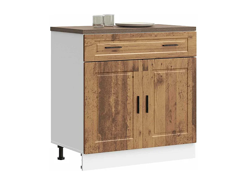 Mueble de cocina Porto de madera vieja de ingeniería de madera