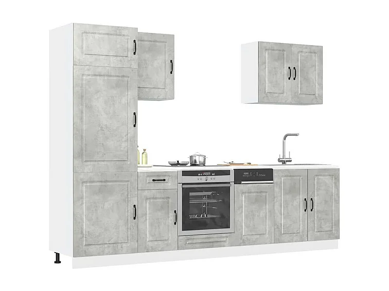 Kalmar 7 pezzi set di mobili da cucina in legno ingegnerizzato