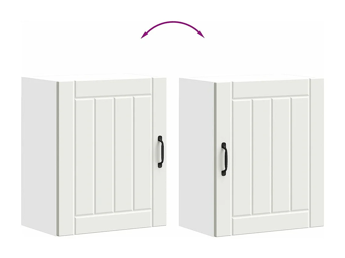 Armoire murale de cuisine Lucca blanc bois d'ingénierie