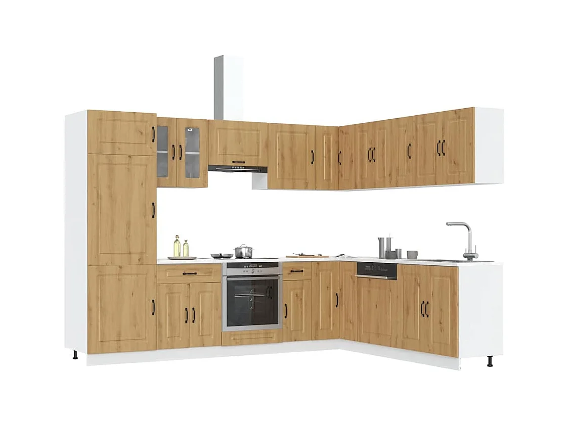 Ensemble d'armoires de cuisine 14 pcs Kalmar bois d'ingénierie
