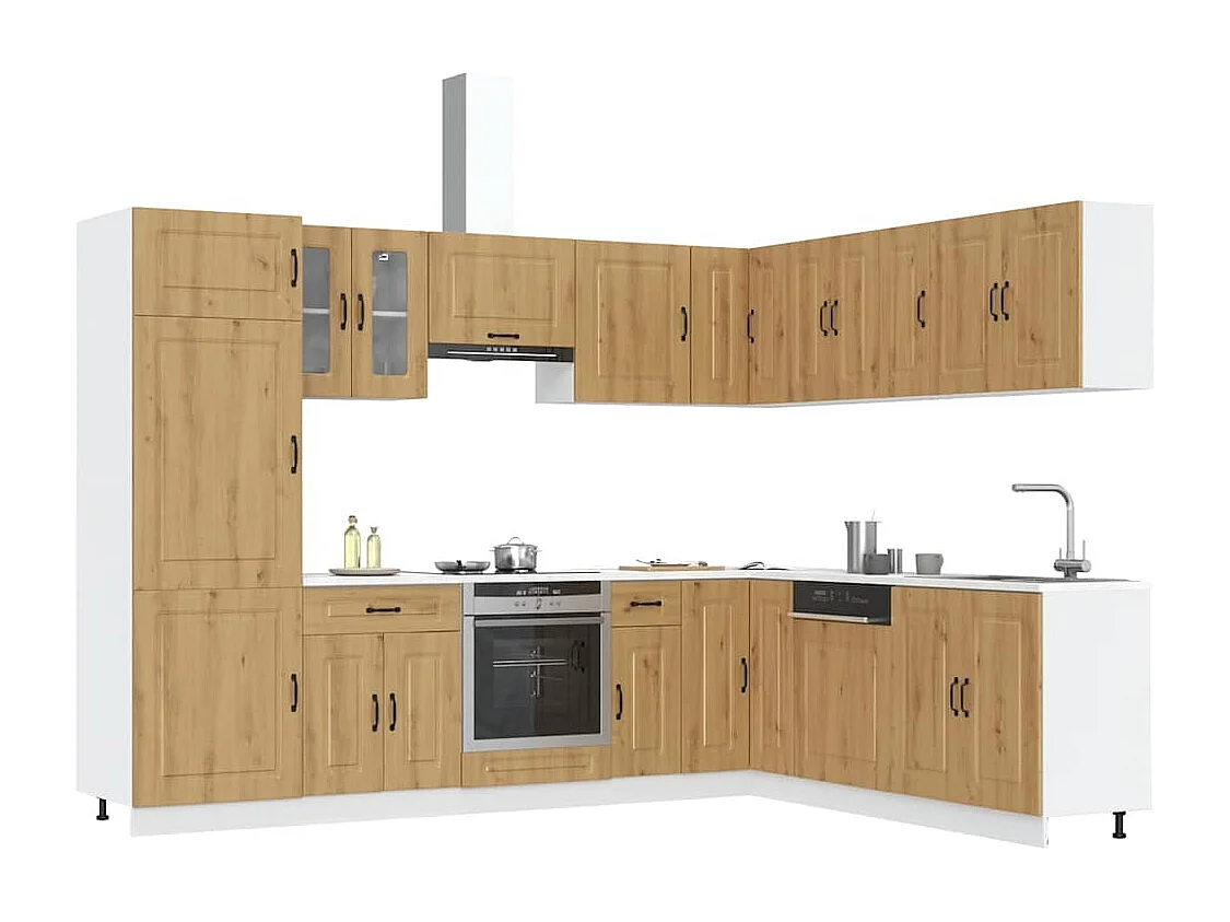 Ensemble d'armoires de cuisine 14 pcs Kalmar bois d'ingénierie