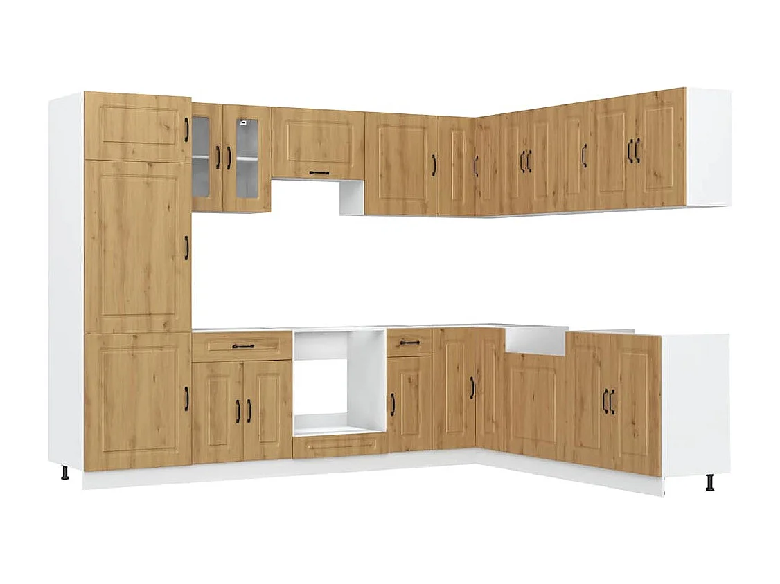 Ensemble d'armoires de cuisine 14 pcs Kalmar bois d'ingénierie