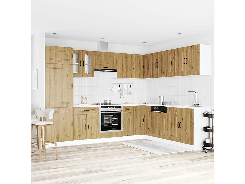 Ensemble d'armoires de cuisine 14 pcs Kalmar bois d'ingénierie