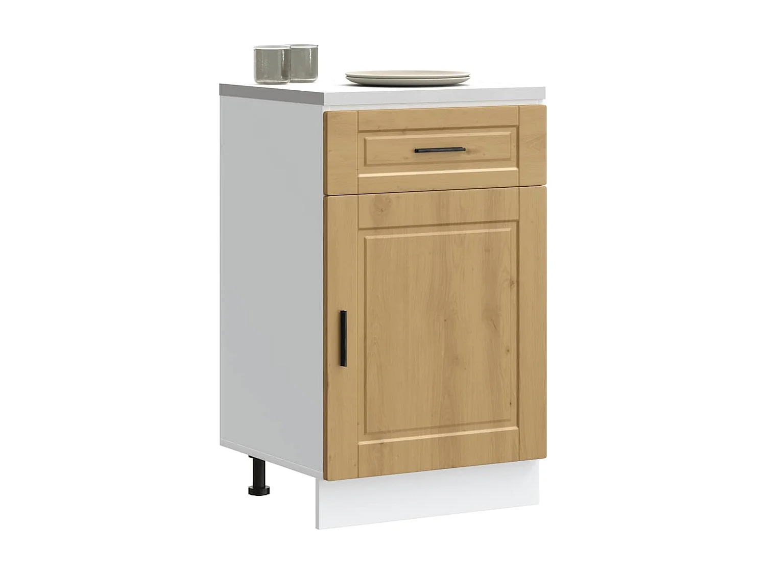 Mueble de cocina Porto fabricado artesanalmente en madera de roble