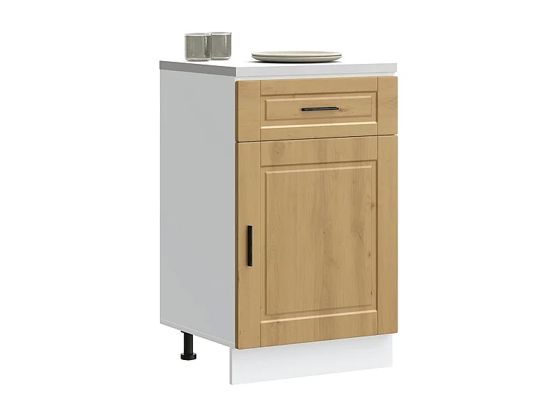 Mueble de cocina Porto fabricado artesanalmente en madera de roble