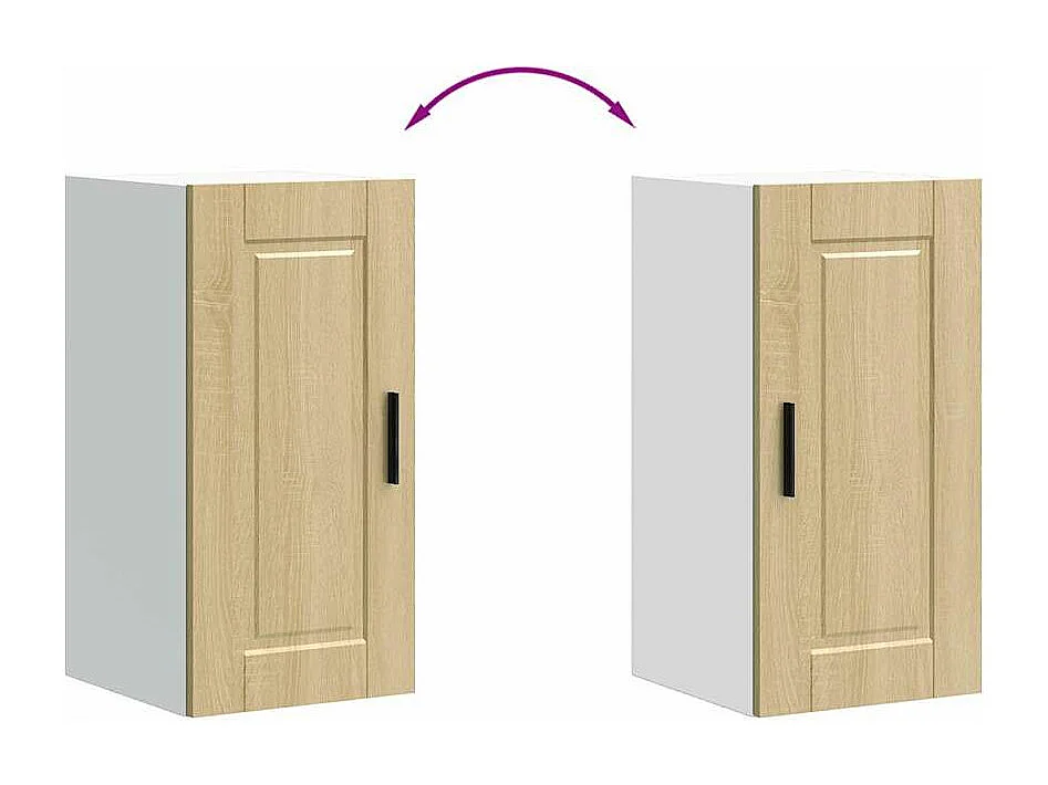 Armoire murale de cuisine Porto chêne sonoma bois d'ingénierie