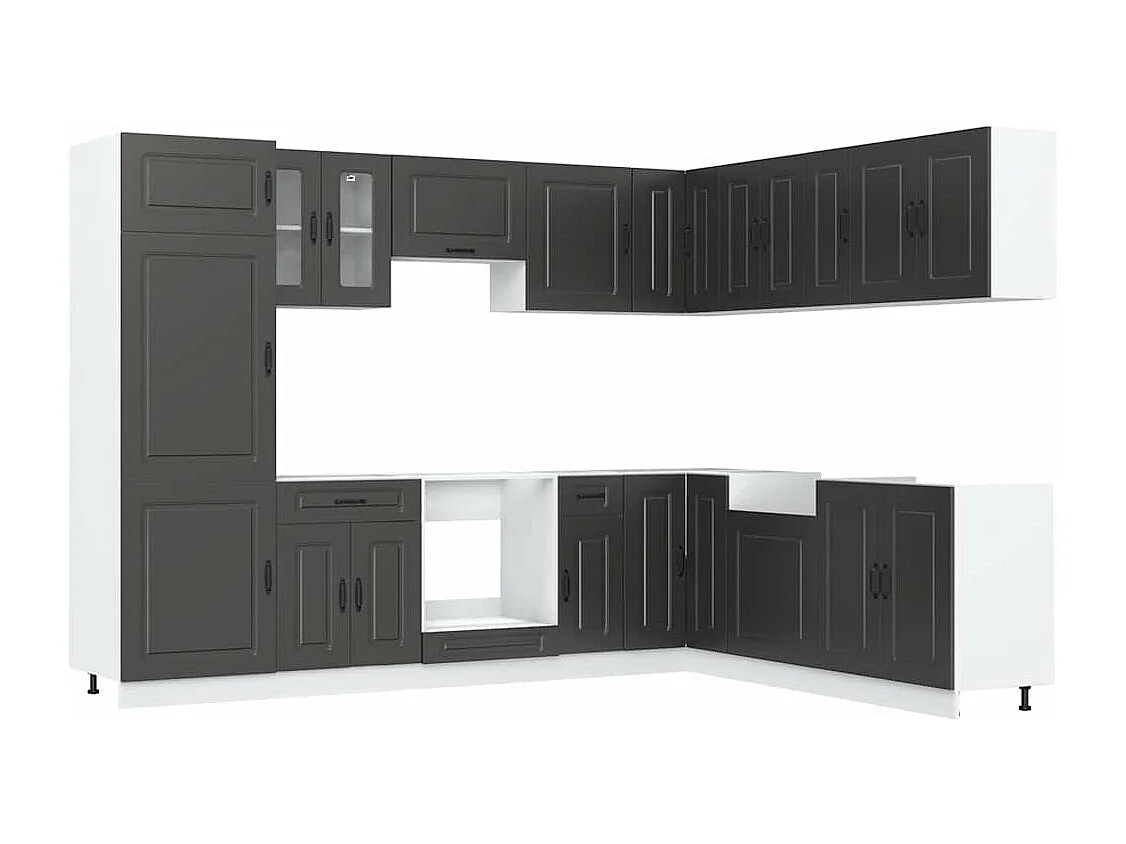 Ensemble d'armoires de cuisine 14 pcs Kalmar bois d'ingénierie