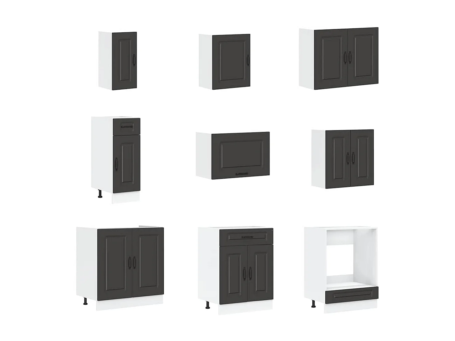 Ensemble d'armoires de cuisine 14 pcs Kalmar bois d'ingénierie