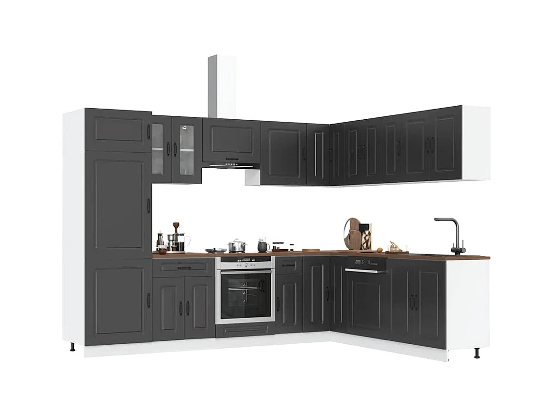 Ensemble d'armoires de cuisine 14 pcs Kalmar bois d'ingénierie