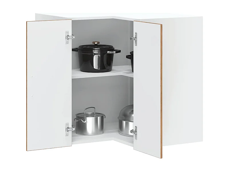 Armoire murale d'angle de cuisine Kalmar vieux bois