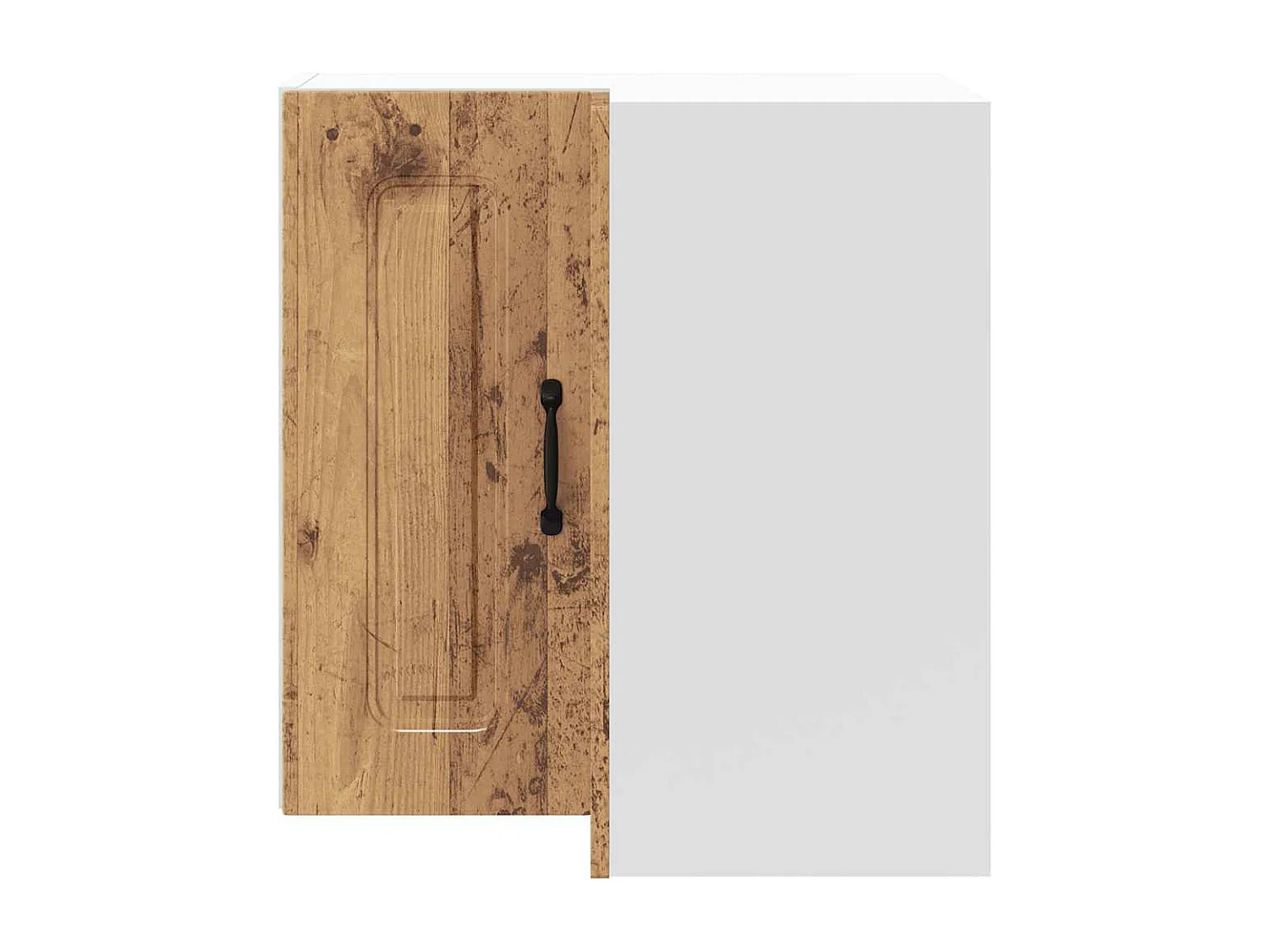 Armoire murale d'angle de cuisine Kalmar vieux bois