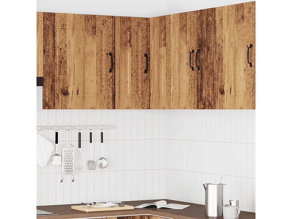 Kalmar Küchen-Eckwandschrank aus Altholz