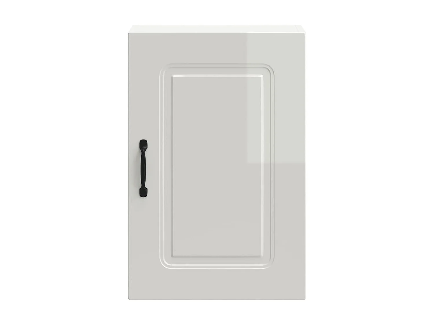 Armoire murale de cuisine Kalmar blanc brillant bois ingénierie