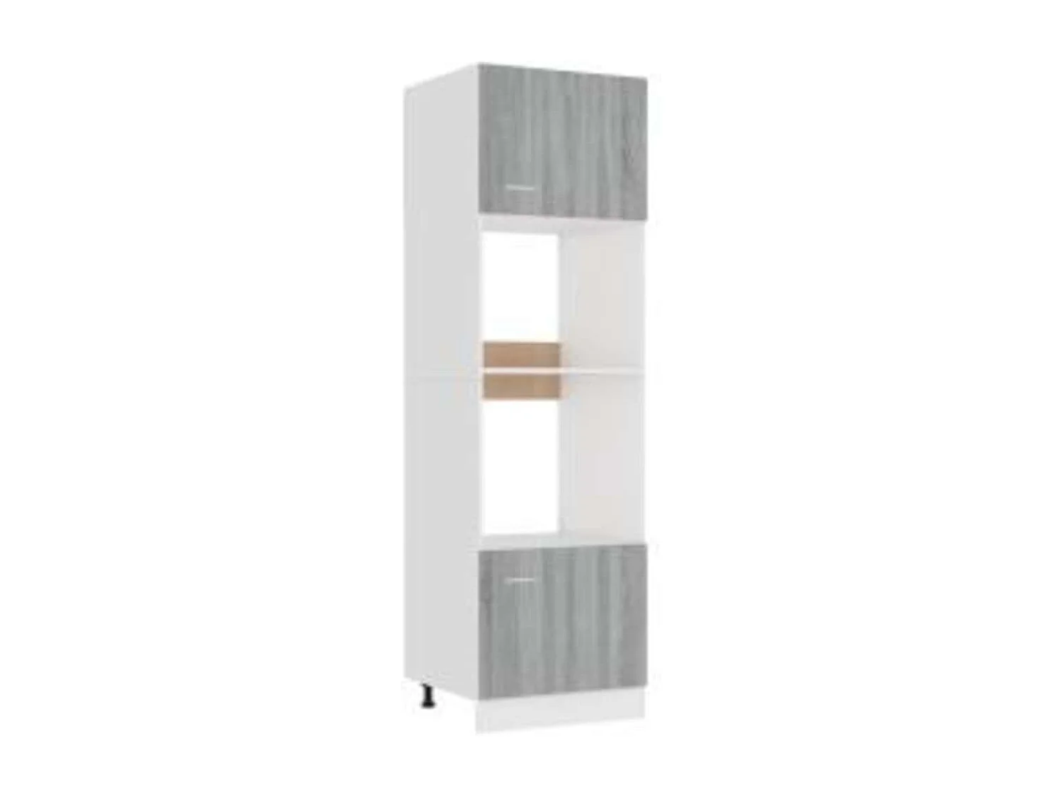 Mobile microonde Sonoma grigio 60x57x207 cm