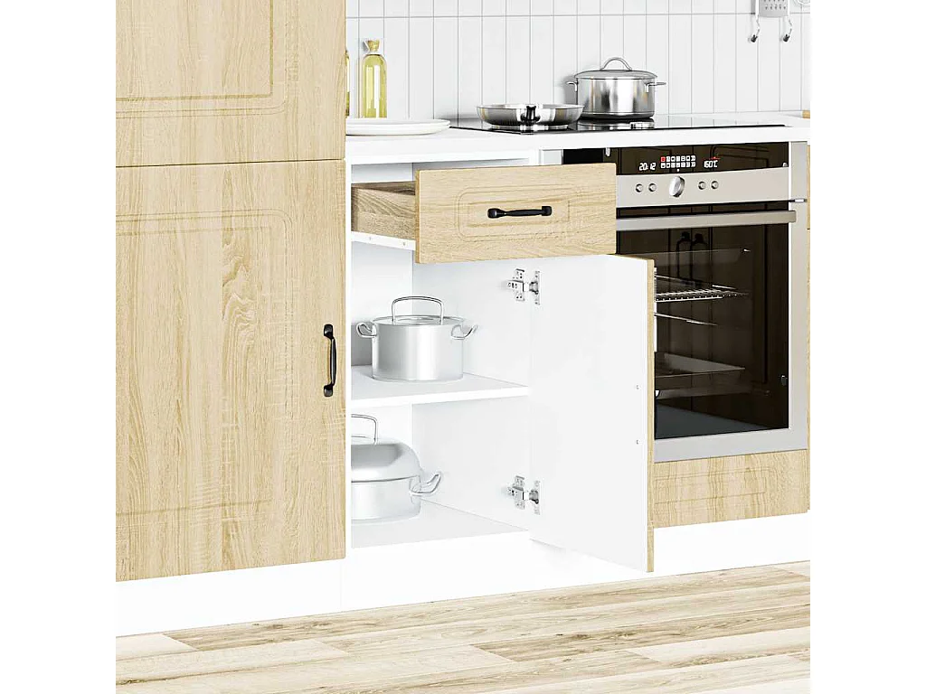 Armoire de cuisine Kalmar chêne sonoma bois d'ingénierie