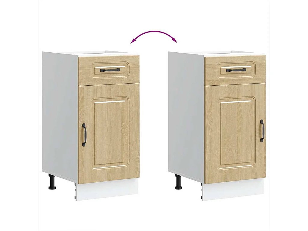 Armoire de cuisine Kalmar chêne sonoma bois d'ingénierie