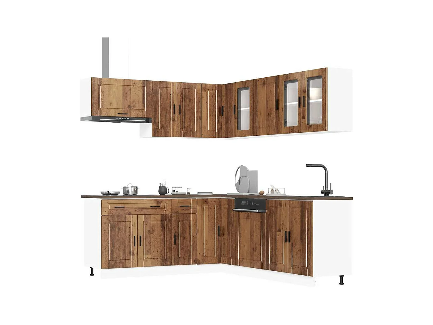 Porto 11-teiliges Küchenschrank-Set aus Holzwerkstoff