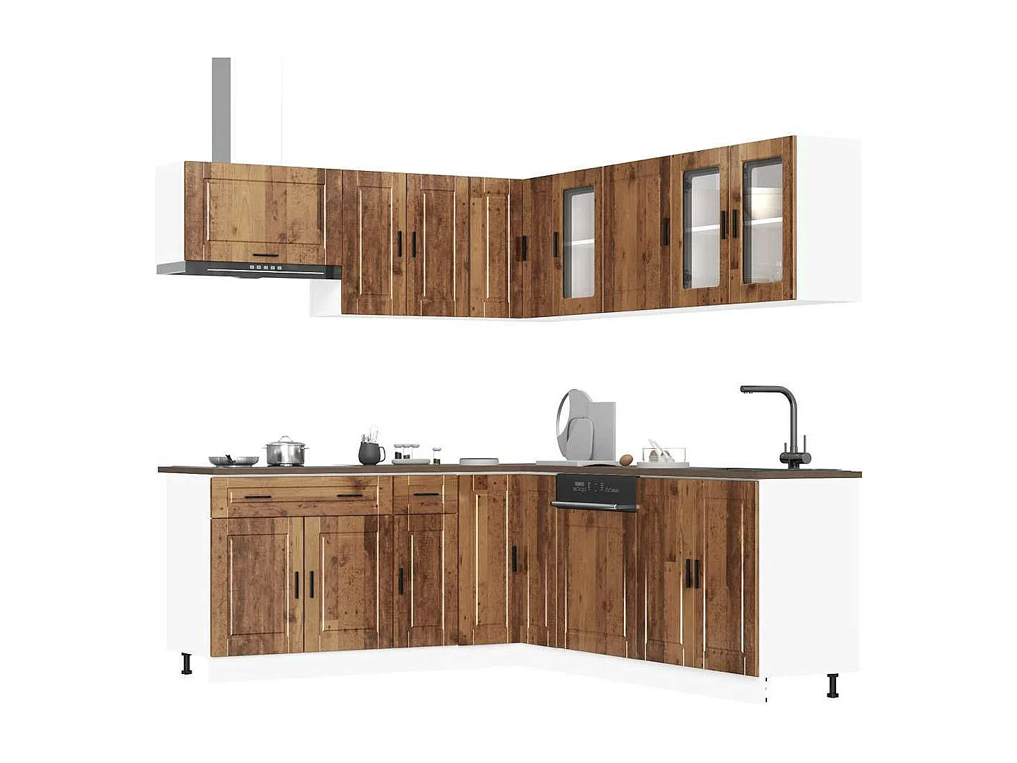 Porto 11-teiliges Küchenschrank-Set aus Holzwerkstoff